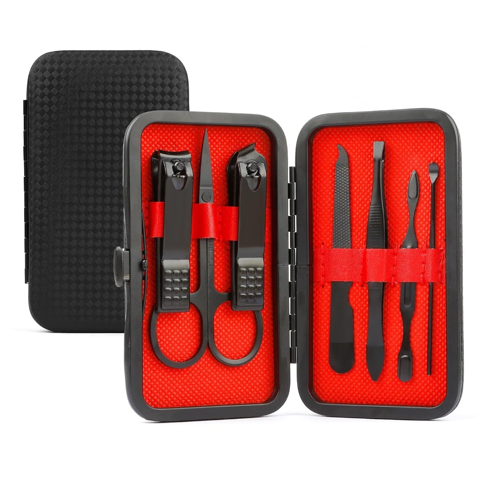 Mens Grooming Kit Gift Set - Peralatan Manikur Pedikur Profesional 8 in