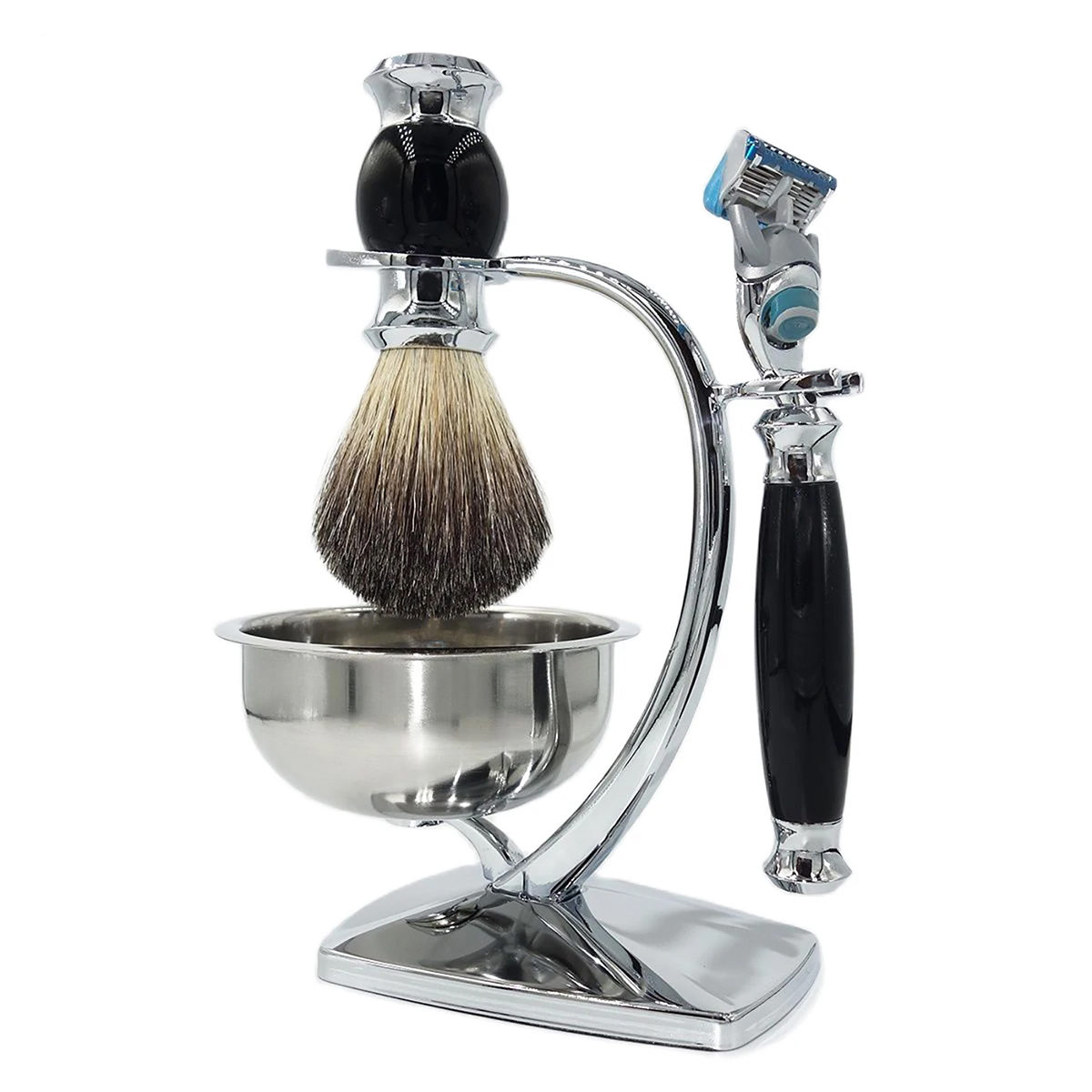 Mens Grooming Kit Gift Set - iRAZOR Classic 4-in-1 Wet Shaving Kit