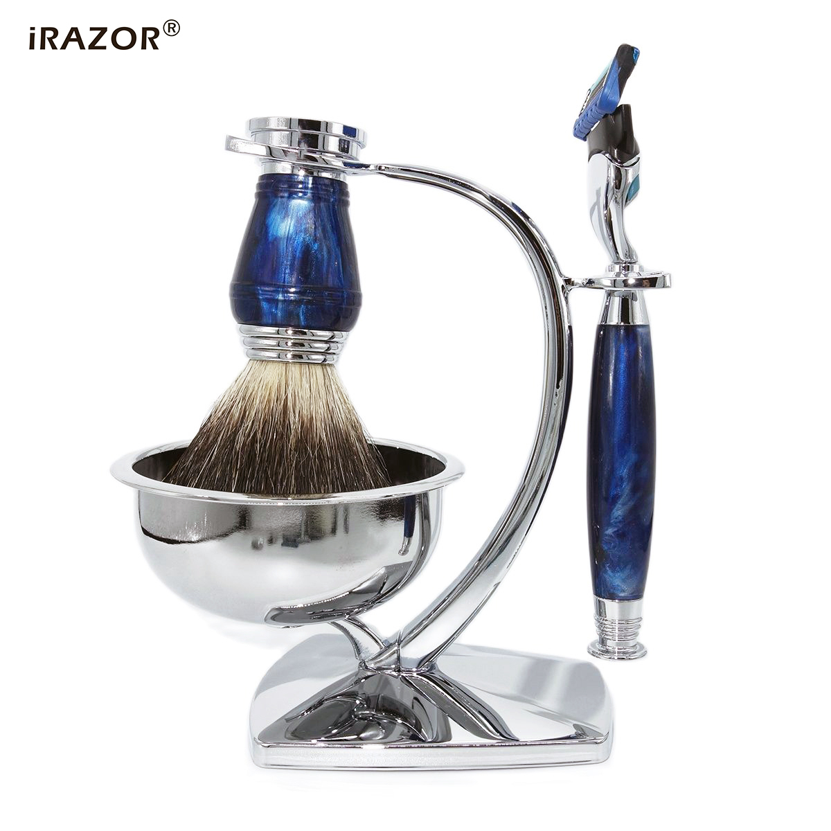 iRAZOR Royal Blue Luxury Men's - Mens Grooming Kit Gift Set ulasan dan harga