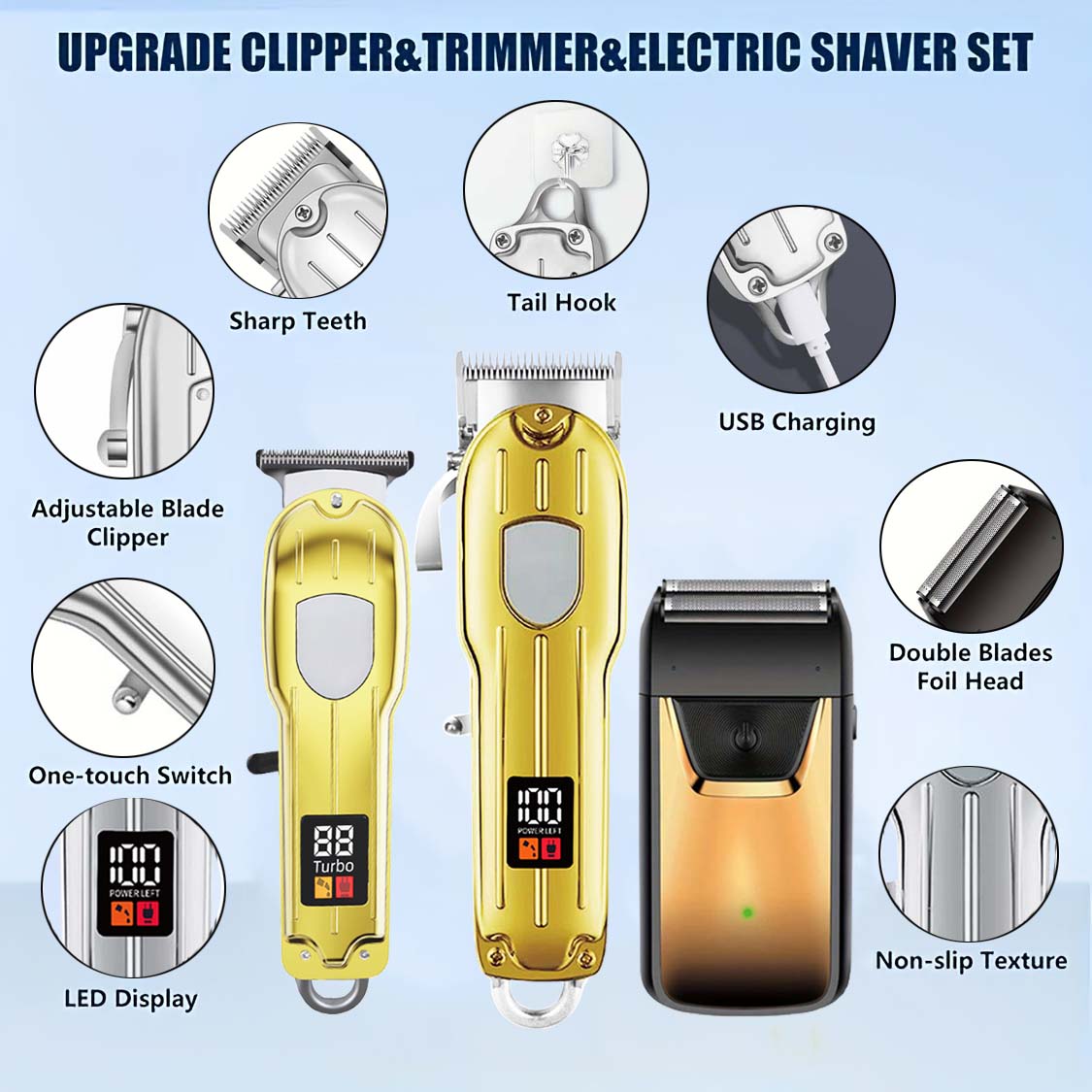 Set Alat Cukur Rambut Profesio - Mens Grooming Kit Gift Set ulasan dan harga