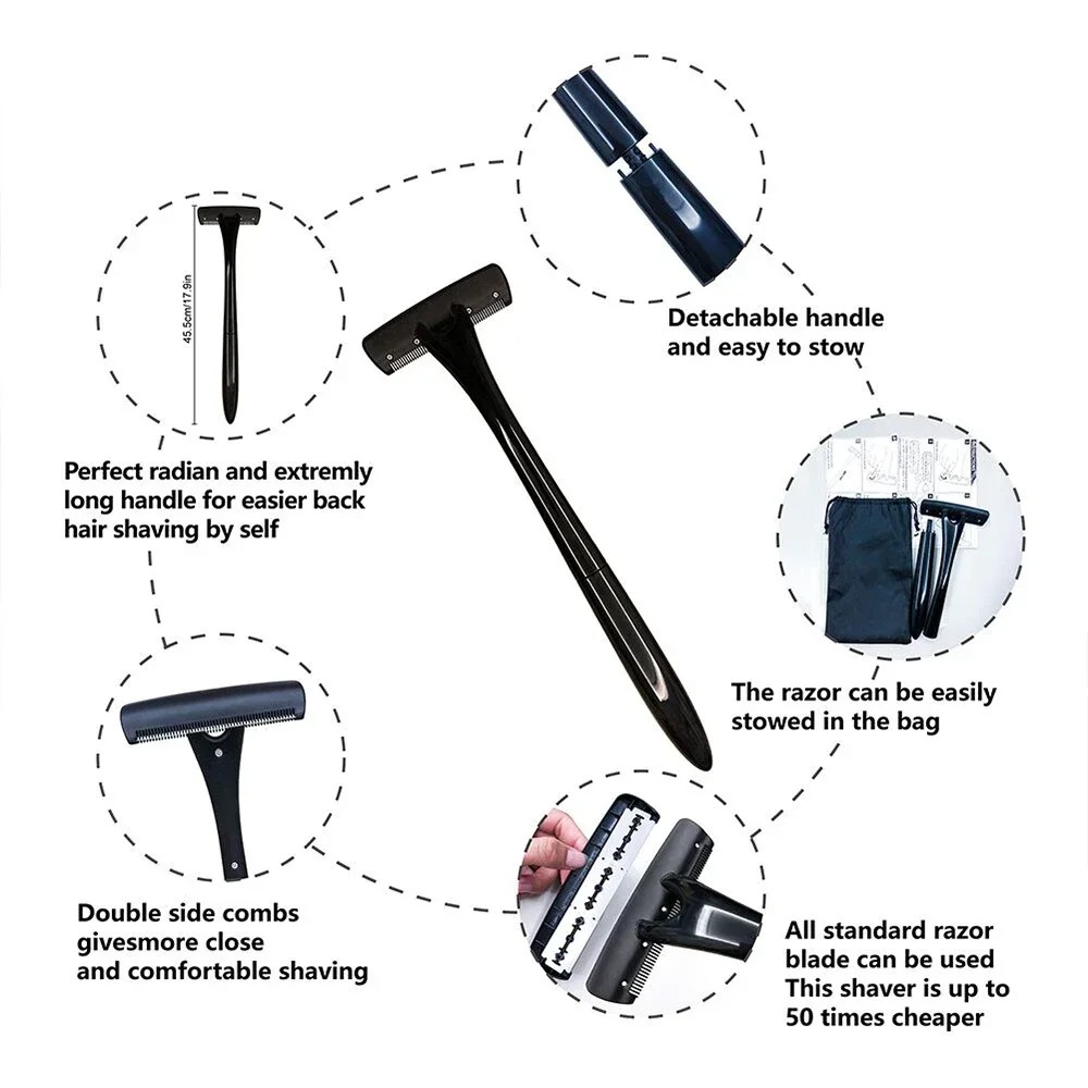 Pencukur Punggung Gagang Panja - Men'S Grooming Shaver ulasan dan harga